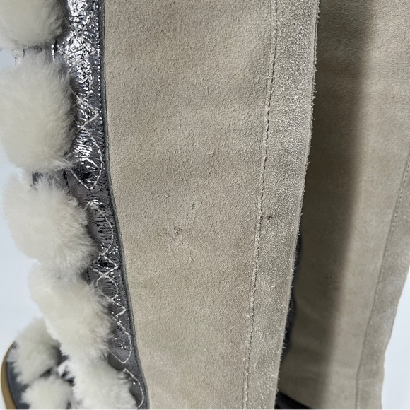 Free People Wilder Mukluk Lace Up Bohemian Suede Shearling Tall Platform Boot 9 - Picture 11 of 14